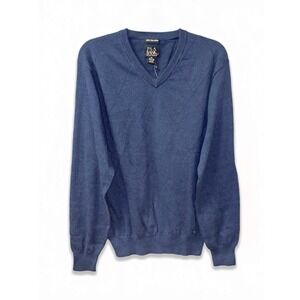 Jos. A. Bank Signature Collection Mens Navy Pima Cotton V-Neck Sweater M NWT‎